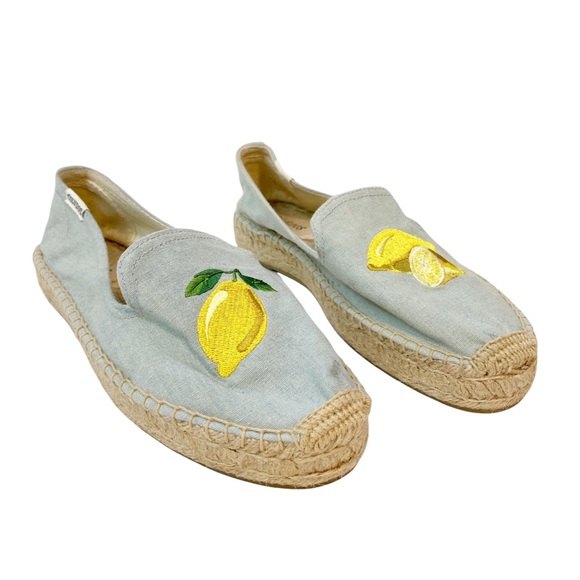 Soludos Shoes - Soludos lemon espadrilles in blue Chambray size 7